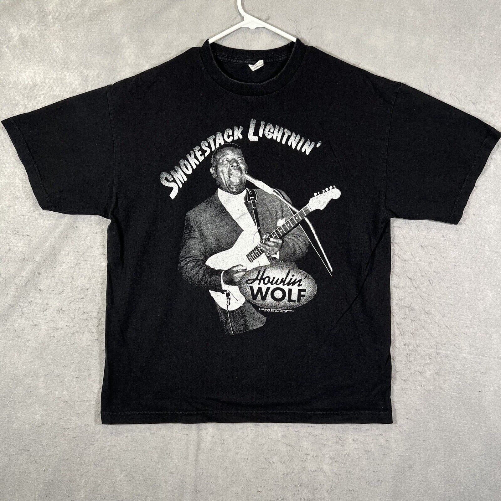 A1 Vintage 1993 Smokestack Lightning Howlin Wolf Shirt Adult Xl Black Music Mens